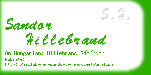 sandor hillebrand business card